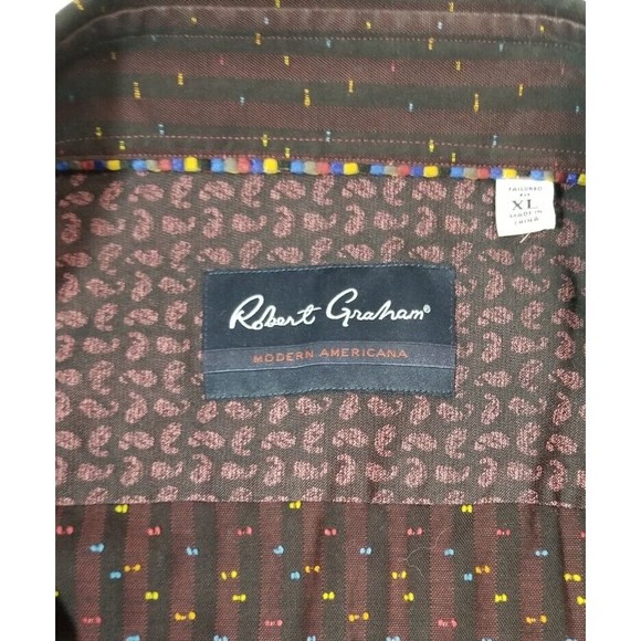 Robert Graham Button Up Long Sleeve Shirt Red Knowledge Wisdom Faith Men Sz XL - Picture 6 of 9